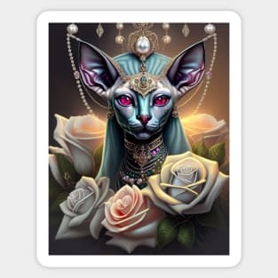 Sphynx Gothic Goddess Sticker